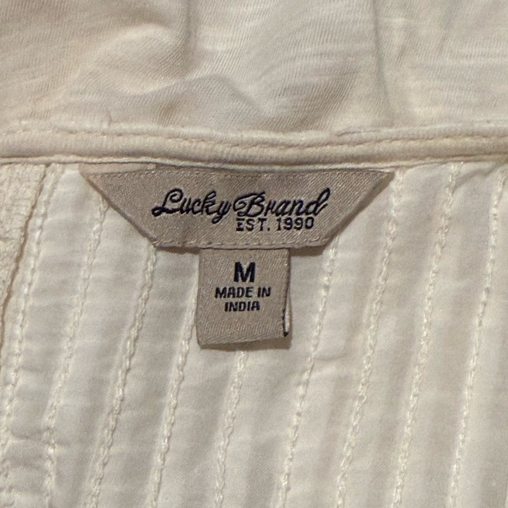 Lucky Brand Ivory Blouse with Crochet Accents - Picture 5 of 5